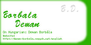 borbala deman business card